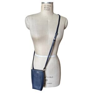 M. Gemi Anna Dark Blue Leather Crossbody Bag